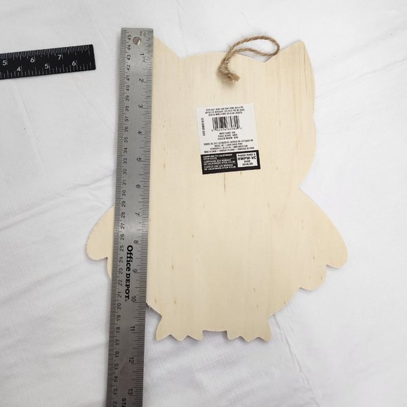 Wooden Owl Shape DIY Craft Paint Sign Blank - Picture 5 of 7